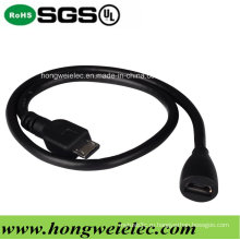 Micro 5pin от мужчины к женскому Дата USB 2.0 кабель (HW-CB-USB-023-006)